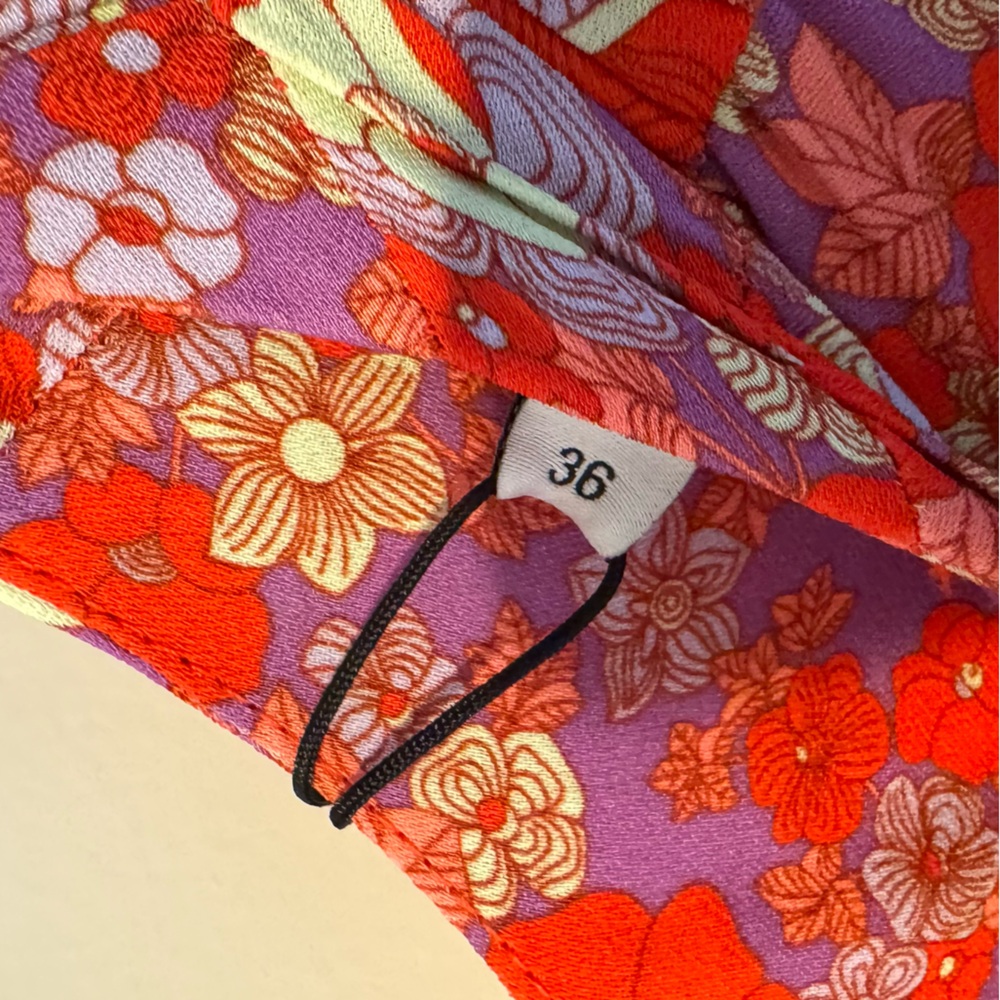 NWT Róhe Sadie Floral Ruched Mini Dress | Size 4 - Picture 8 of 9